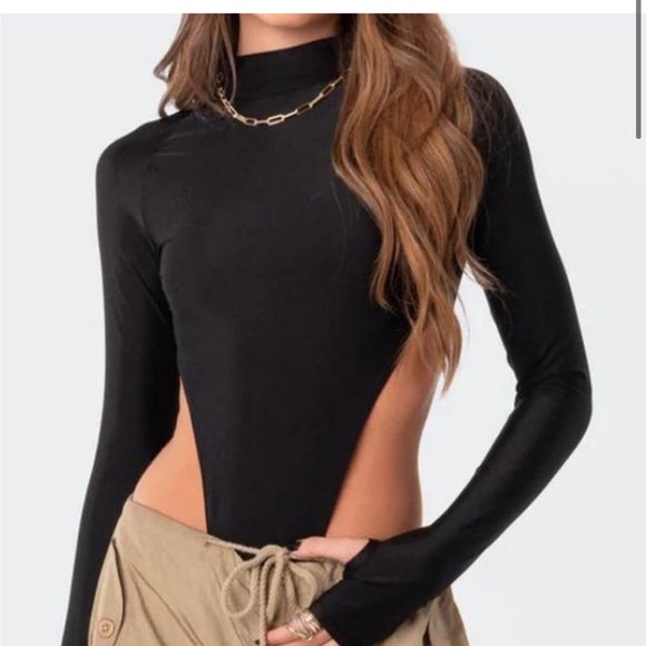 Edikted Black High Neck Bodysuit - Picture 1 of 2